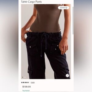 FREE PEOPLE TAHITI CARGO PANTS- MAROON